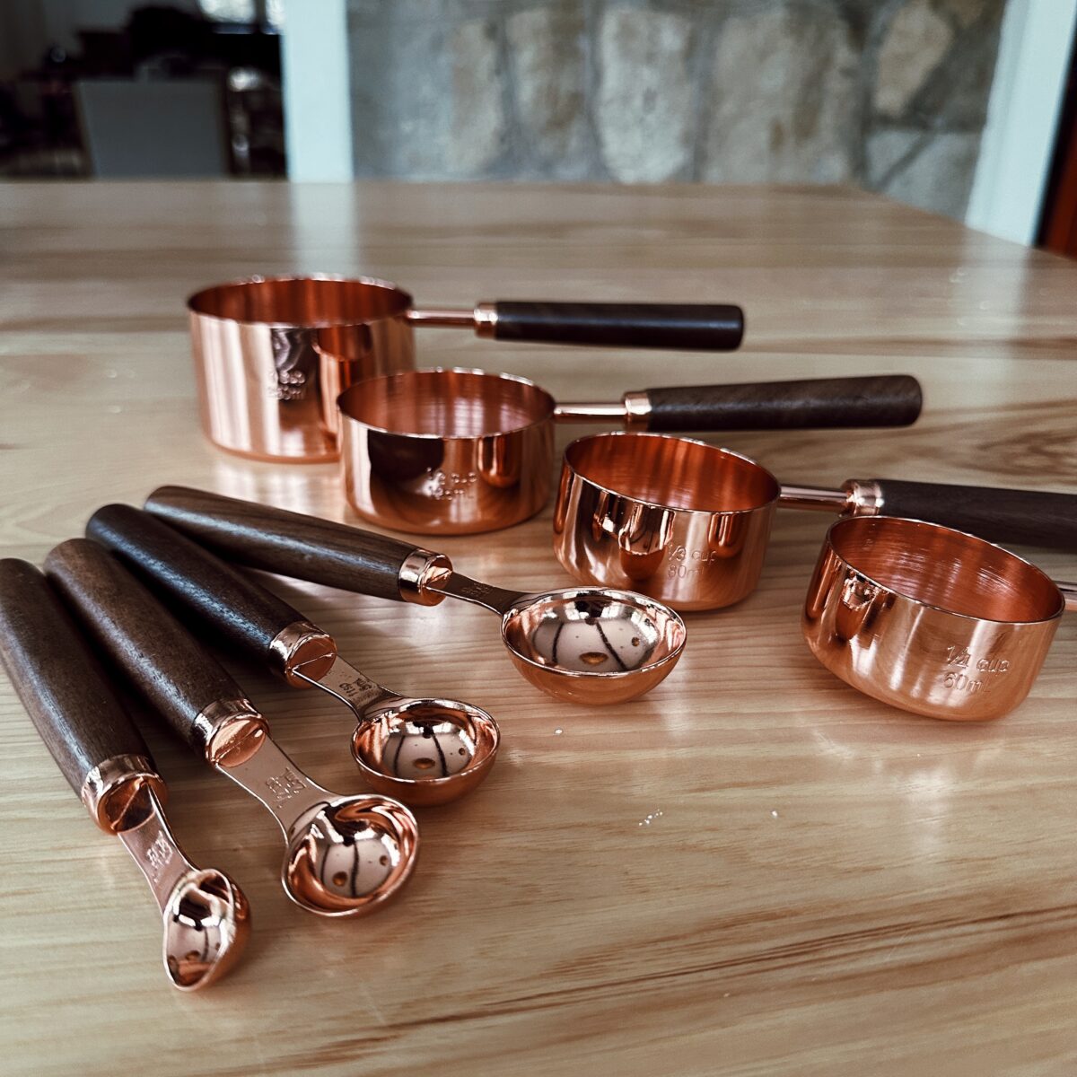 Rose Gold Measuring Cup and Spoon Set